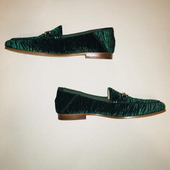 New Sam Edelman Spring Easter Women’s Lior Green Velvet Loafers Flat Shoes 6 1/2 - Picture 8 of 11